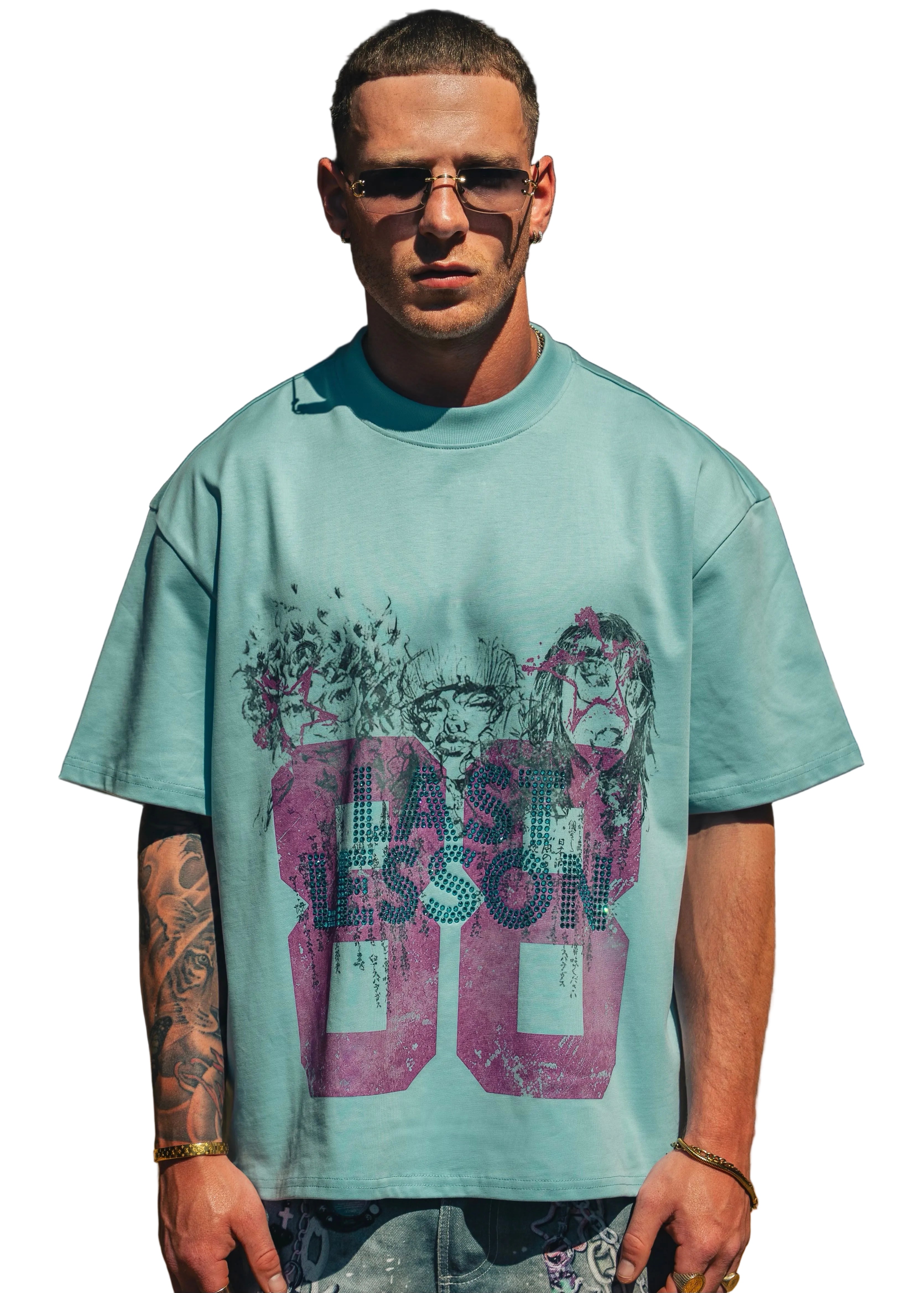 Last Lesson Varsity Baby Blue T-Shirt